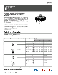Datasheet B3F-1000 manufacturer Omron