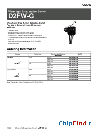 Datasheet D2FW-G271M manufacturer Omron