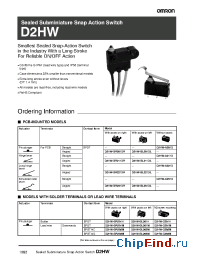 Datasheet D2HW-BL223ML manufacturer Omron