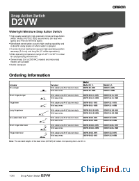 Datasheet D2VW-01-1HS manufacturer Omron