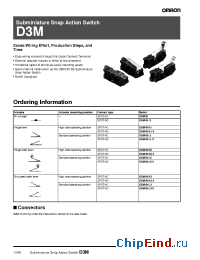 Datasheet D3M-01L1 manufacturer Omron