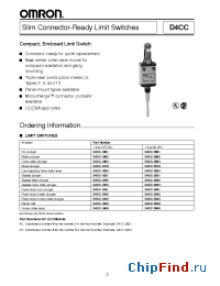 Datasheet D4CC-3002 manufacturer Omron