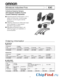 Datasheet E2C-X5A manufacturer Omron