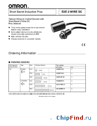 Datasheet E2E-X10D1-M1 manufacturer Omron