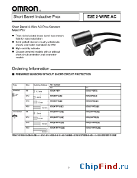 Datasheet E2E-X18MY-j-M1 manufacturer Omron