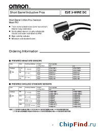 Datasheet E2E-X2Fj-M1 manufacturer Omron