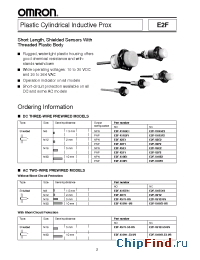 Datasheet E2F manufacturer Omron