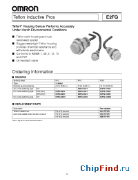 Datasheet E2FQ-X101 manufacturer Omron