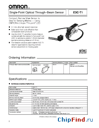 Datasheet E3C-T1D manufacturer Omron