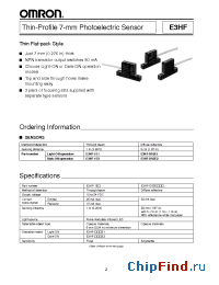 Datasheet E3HF-1E1 manufacturer Omron