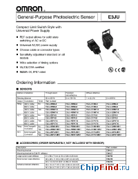 Datasheet E3JU-25M4-3 manufacturer Omron