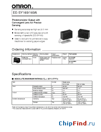 Datasheet EE-SY169 manufacturer Omron