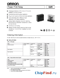 Datasheet G2R-1110AC manufacturer Omron