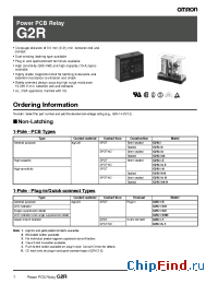 Datasheet G2R-1A4-H manufacturer Omron