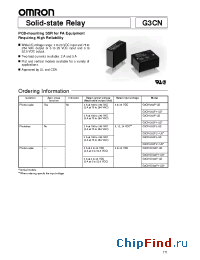 Datasheet G3CN-203PL1-US manufacturer Omron