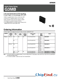 Datasheet G3MB-4 manufacturer Omron