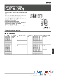 Datasheet G3PA-220B-VD manufacturer Omron