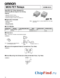 Datasheet G3VM-61G1TR manufacturer Omron