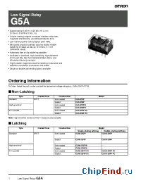 Datasheet G5A-234P manufacturer Omron