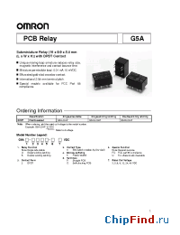 Datasheet G5A-234P-53/14.5DC manufacturer Omron