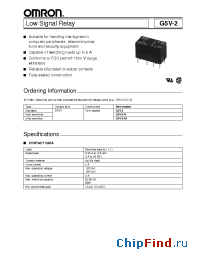 Datasheet G5V-2-HI12DC производства Omron
