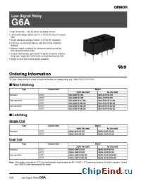 Datasheet G6A-234P-ST15-USDC4.5 manufacturer Omron