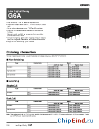 Datasheet G6A-234P-ST40-US-DC48 manufacturer Omron