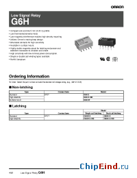 Datasheet G6H-2 manufacturer Omron