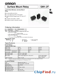 Datasheet G6H-2FTR-5VDC manufacturer Omron