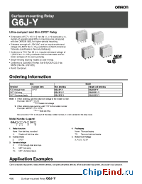 Datasheet G6JU-2FS-Y manufacturer Omron
