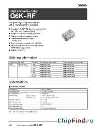 Datasheet G6K-2F-RFDC12 производства Omron