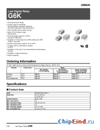 Datasheet G6K-2F-YDC12 производства Omron