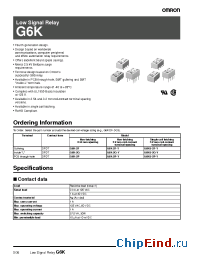 Datasheet G6K-2G-YDC3 производства Omron