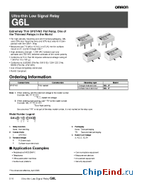Datasheet G6L-1FDC12 manufacturer Omron