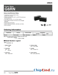 Datasheet G6RN-1ADC24 manufacturer Omron