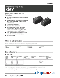 Datasheet G6Y manufacturer Omron