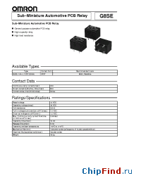 Datasheet G8SE-1A4-L12DC производства Omron