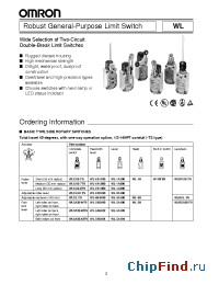 Datasheet WL01-LE manufacturer Omron