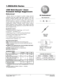Datasheet 1.5KE150CA производства ON Semiconductor