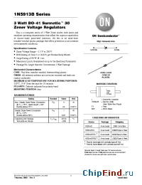 Datasheet 1N5925BRL manufacturer ON Semiconductor