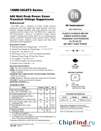 Datasheet 1SMB12CAT3 производства ON Semiconductor