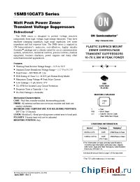 Datasheet 1SMB15CAT3 manufacturer ON Semiconductor