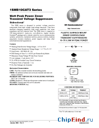 Datasheet 1SMB16CAT3 manufacturer ON Semiconductor