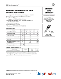 Datasheet 2N4919 manufacturer ON Semiconductor