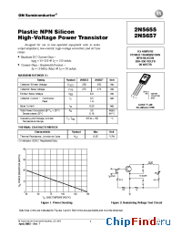 Datasheet 2N5655 manufacturer ON Semiconductor