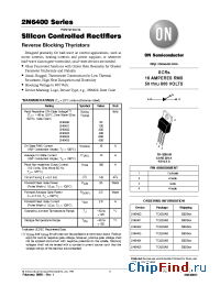 Datasheet 2N6400 производства ON Semiconductor