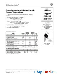 Datasheet 2N6490 manufacturer ON Semiconductor