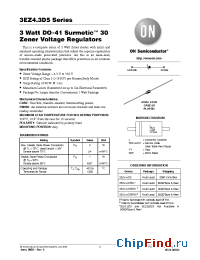 Datasheet 3EZ6.2D5RL производства ON Semiconductor