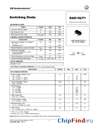 Datasheet BAS16LT3 manufacturer ON Semiconductor