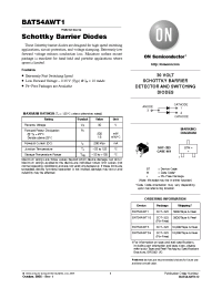 Datasheet BAT54AWT1G manufacturer ON Semiconductor